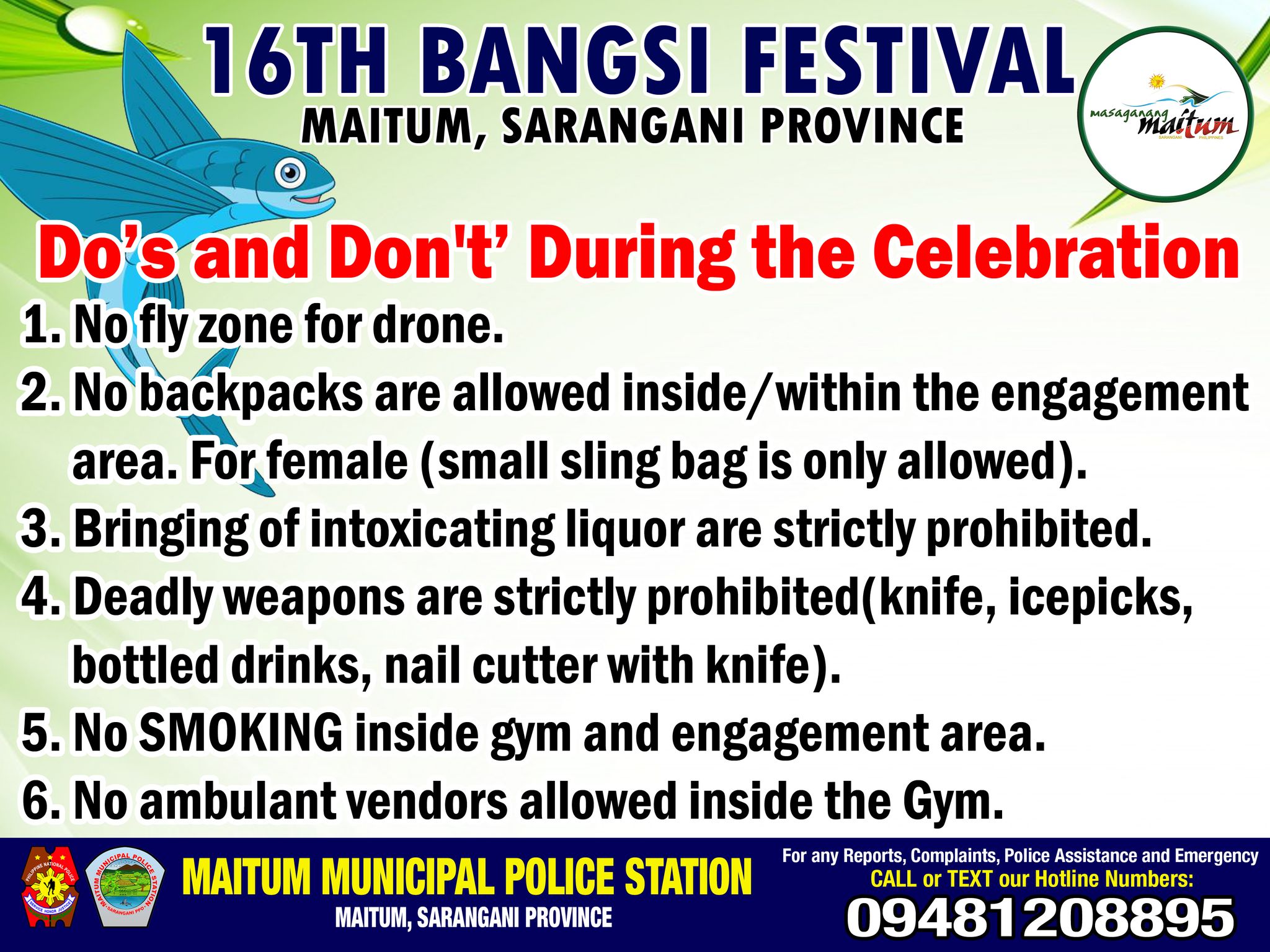 Bangsi Festival 2023, 16th Bangsi Festival 2023, Bangsi Festival Maitum, Maitum Sarangani Bangsi Festival, Traditional Bangsi Festival, Bangsi Boat Race, Bangsi-making Competition, Sarangani Province Cultural Celebration, Maitum Heritage Festival, Philippine Traditional Fishing Festival, Sustainable Fishing Practices Maitum, Cultural Tourism Maitum Sarangani,